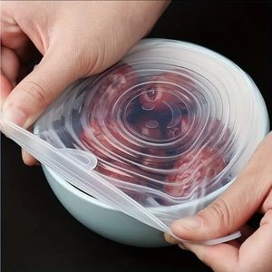 12 PCS Silicone Elastic Lids, Reusable Food Storage Bowl Lids